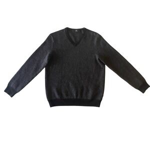 Calvin Klein Italian Yarn Merino Wool Blend Women's Sweater M Gray Vintage 90s